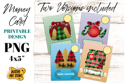 Christmas Money Card printable 4 design. Money card holder