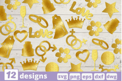 Wedding Confetti SVG Bundle