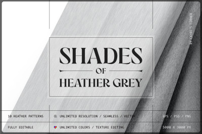 Shades of Heather Grey - Fabric Set