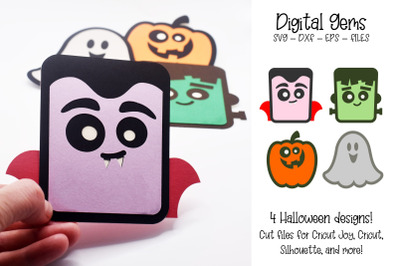 Vampire, Pumpkin, Ghost, Frankenstein Halloween SVG files