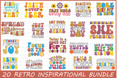 Retro Inspirational SVG Bundle  Inspirational Quotes SVG