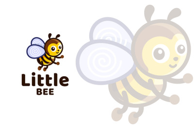 Little Bee Kids Cute Logo Template