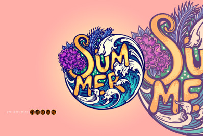 Summer tropical beach vacation svg