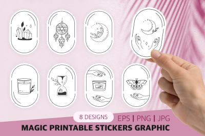 Magic Printable Stickers Graphic