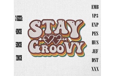 Stay Groovy Embroidery, Hippie &amp; Boho Style