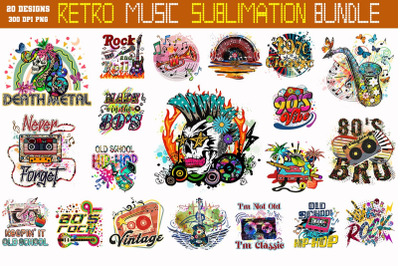 Retro Music Bundle-20 Designs-220624