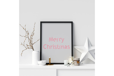 Merry Christmas sign, Candy Merry Christmas decoration