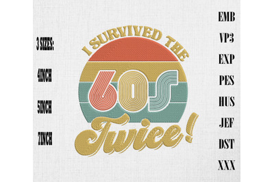 I Survived The 60&#039;s Twice Embroidery, Hippie &amp; Boho Style