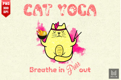 Cat Yoga Breathe In Purr Out With Food