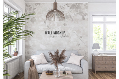 Wall mockup&2C; Wallpaper mockup