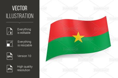 State flag of Burkina Faso.