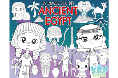 Ancient Egypt Digital Stamps - Lime and Kiwi Designs