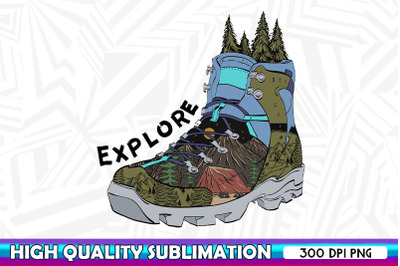 Hiking Boots Explore Nature Sublimation