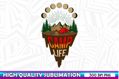 Camping Life Campfire Sublimation