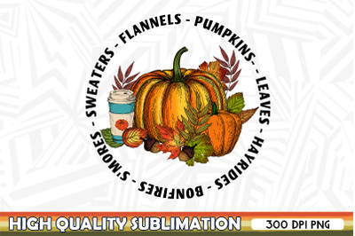 Pumpkin Spices Autumn Vibes PNG