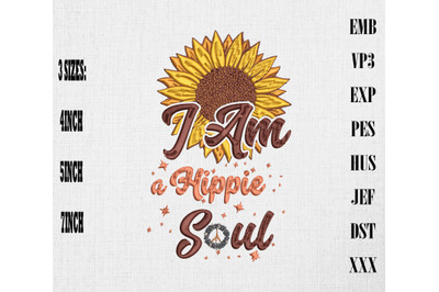 I Am A Hippie Soul Embroidery&2C; Hippie &amp;amp; Boho Style