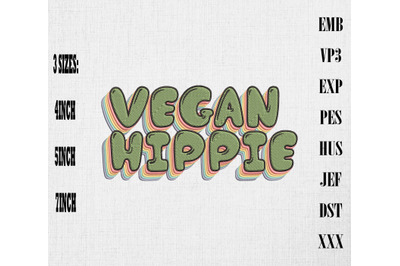 Vegan Hippie Boho Style Embroidery