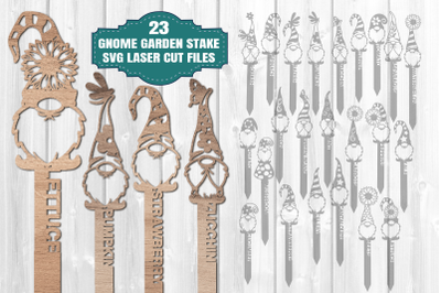 Garden Stake SVG Bundle Laser Cut Files | Gnome SVG Bundle