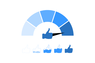 Social media indicator, like chart kit, measurement of popularity