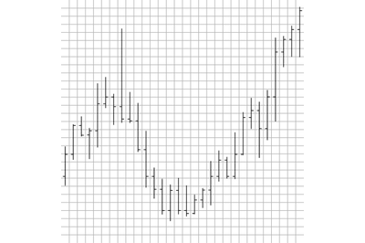 Bar chart exchange graphic and diagram line, trend up and down, bull a