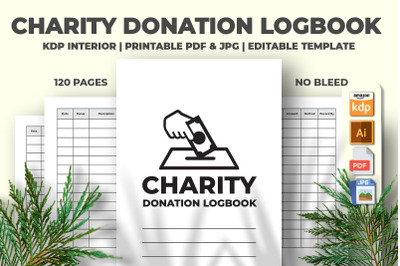 Charity Donation Logbook KDP Interior