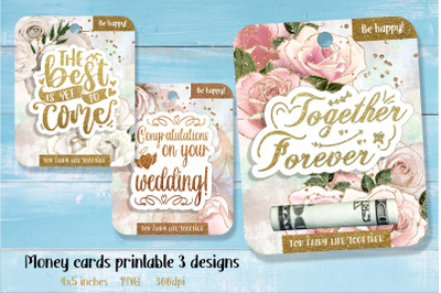 3 Wedding money card design Floral money card printable png