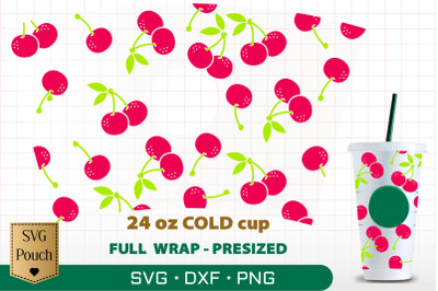 Cherry cup pre-sized wrap SVG
