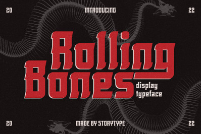 Rolling Bones Typeface