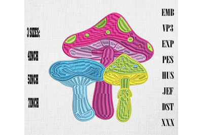 Psychedelic Mushrooms Mind Trip Hippie Embroidery, Hippie &amp; Boho Style