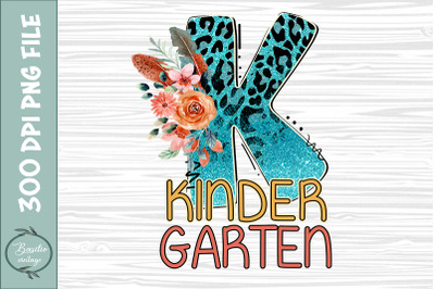 K for Kindergarten Floral Sublimation