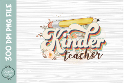 Kinder teacher Pencil Floral Sublimation