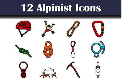 Alpinist Icon Set