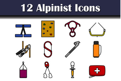 Alpinist Icon Set