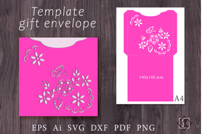 Gift Envelope Template/ Cut File/ SVG
