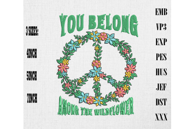 You Belong Among The Wildflower Embroidery&2C; Hippie &amp;amp; Boho Style