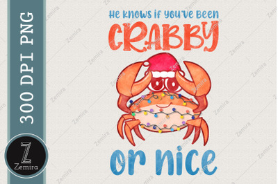 Crabby Santa Christmas In July Design