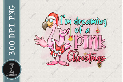 Dreaming Of A Pink Christmas Flamingo