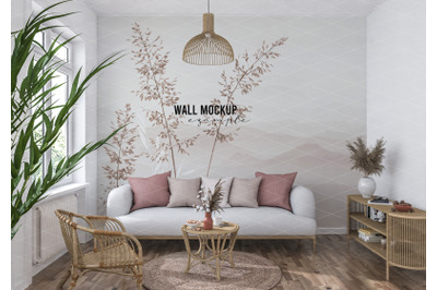 Wall mockup&2C; Wallpaper mockup