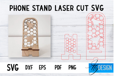 Phone Stand Laser Cut SVG | Cell Phone Stand SVG