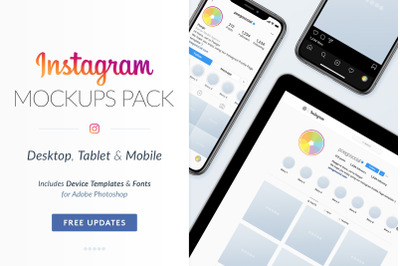 Instagram Social Media Mockups Bundle