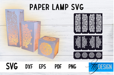 3d Lantern SVG | Paper Lantern Cut Files | Candle Holder SVG | Mandala