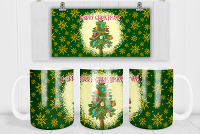 Christmas mug sublimation | Christmas tree mug design