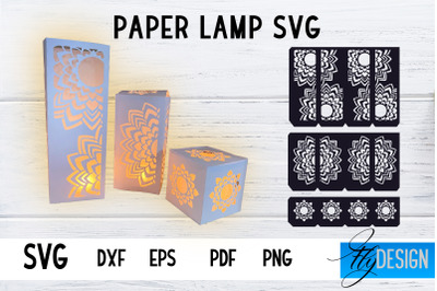 3d Lantern SVG | Paper Lantern Cut Files | Candle Holder SVG | Mandala