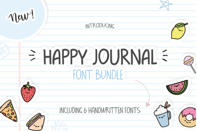 The Happy Journal Font Bundle