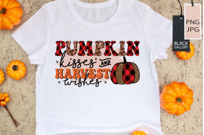 Pumpkin Kisses &amp; Harvest Wishes PNG, JPG