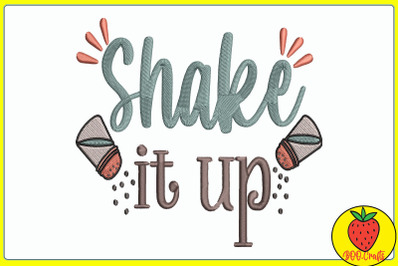 Shake It Up Embroidery Design