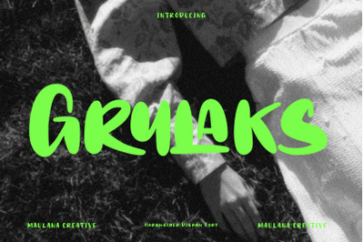 Grulaks Handwritten Display Font