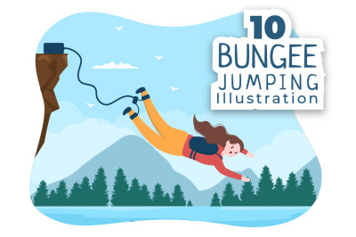 10 Bungee Jumping Illustration