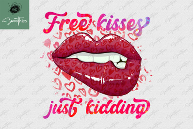 Free Kisses Just Kidding Kissing Day PNG