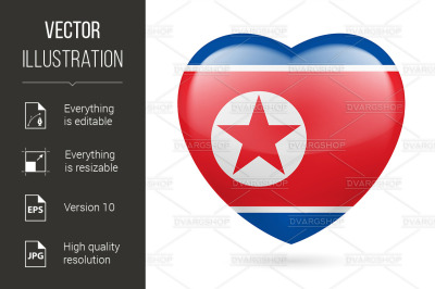 Heart icon of North Korea